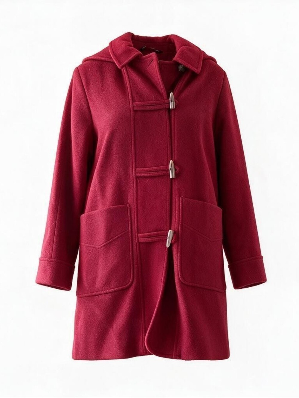 Alfred Dunner Red Toggle Pea Coat - Picture 3 of 5